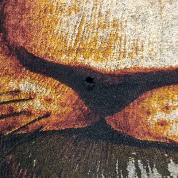 Vintage USA Single Stitch 90's LG TShirt AOP Lion Made At The Beach Trinity READ - Picture 9 of 14